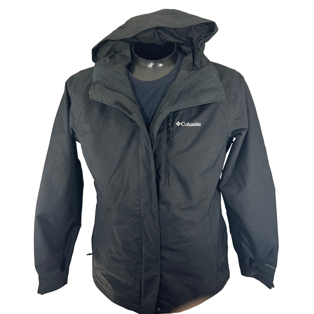 Columbia Interchange Jacket Women Large Black XL0674 Hood Omni-Tech - Shell Only